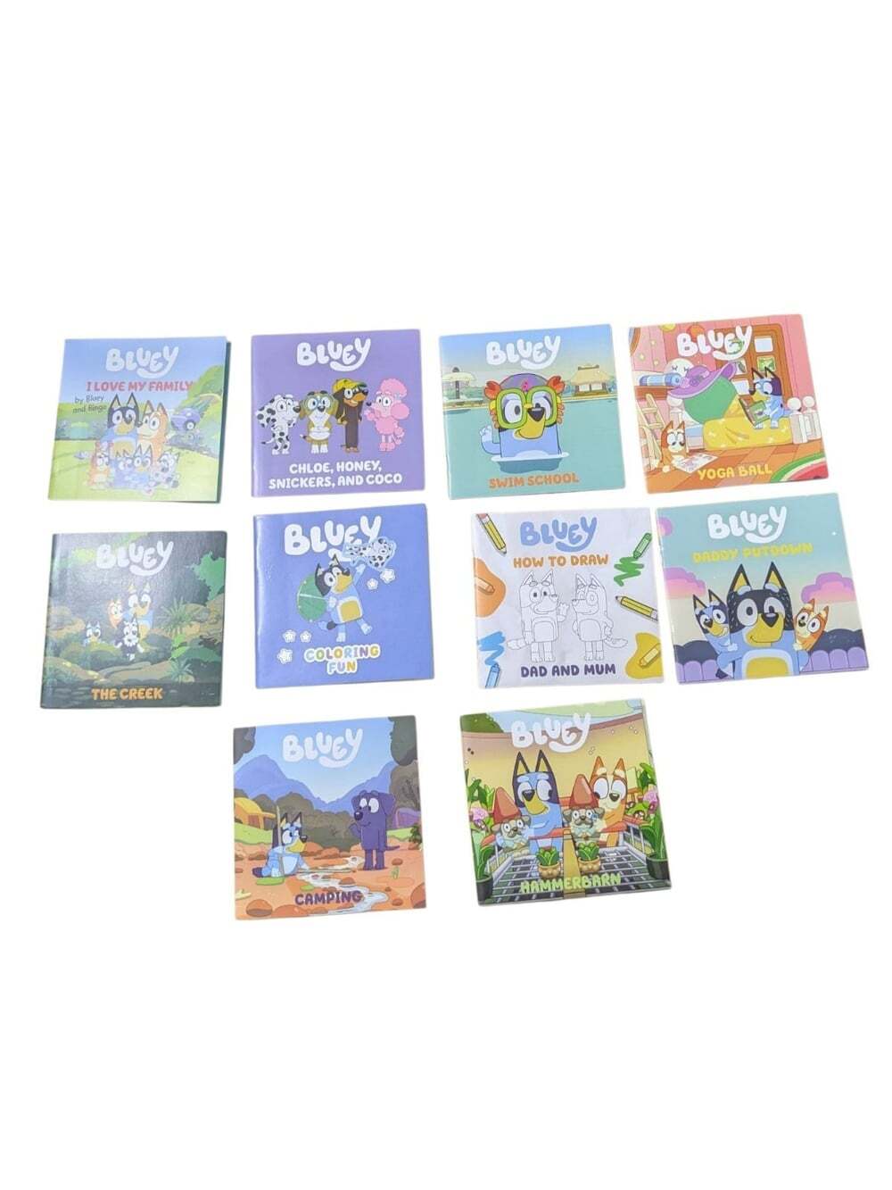 Bluey Mini Books Lot of 10 Different Stories and Activities BBC Studios